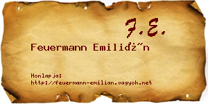 Feuermann Emilián névjegykártya